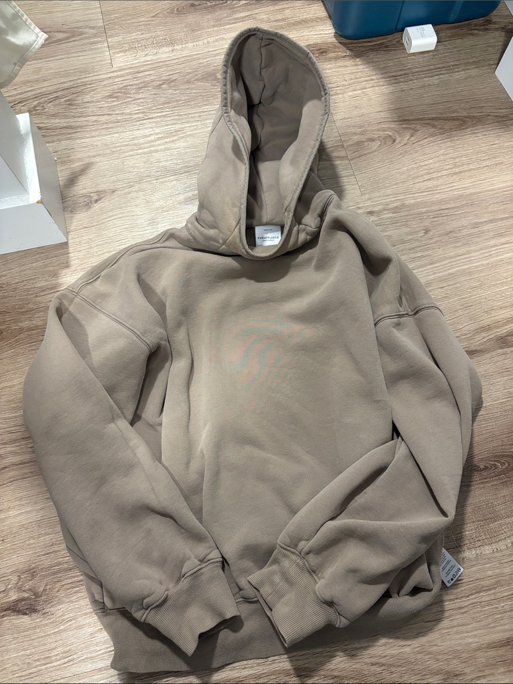 Aritzia Sweatfleece Cozy Fleece Hoodie in Taupe